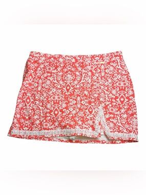 The Split Hem Skort Jones New York Pull On Pink White Large Athletic